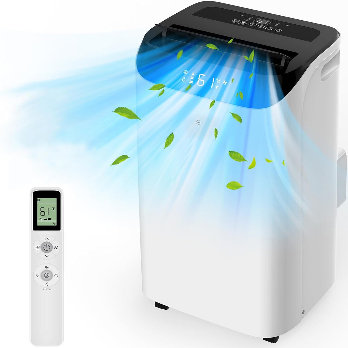 Portable Air Conditioners with Remote Control, 3-in-1 Free Standing Cooling AC Unit with Fan &amp; Dehumidifier, Cools Room up to 700 sq.ft, Smart/Sleep Mode,3 Speed,Auto Swing,24H Timer