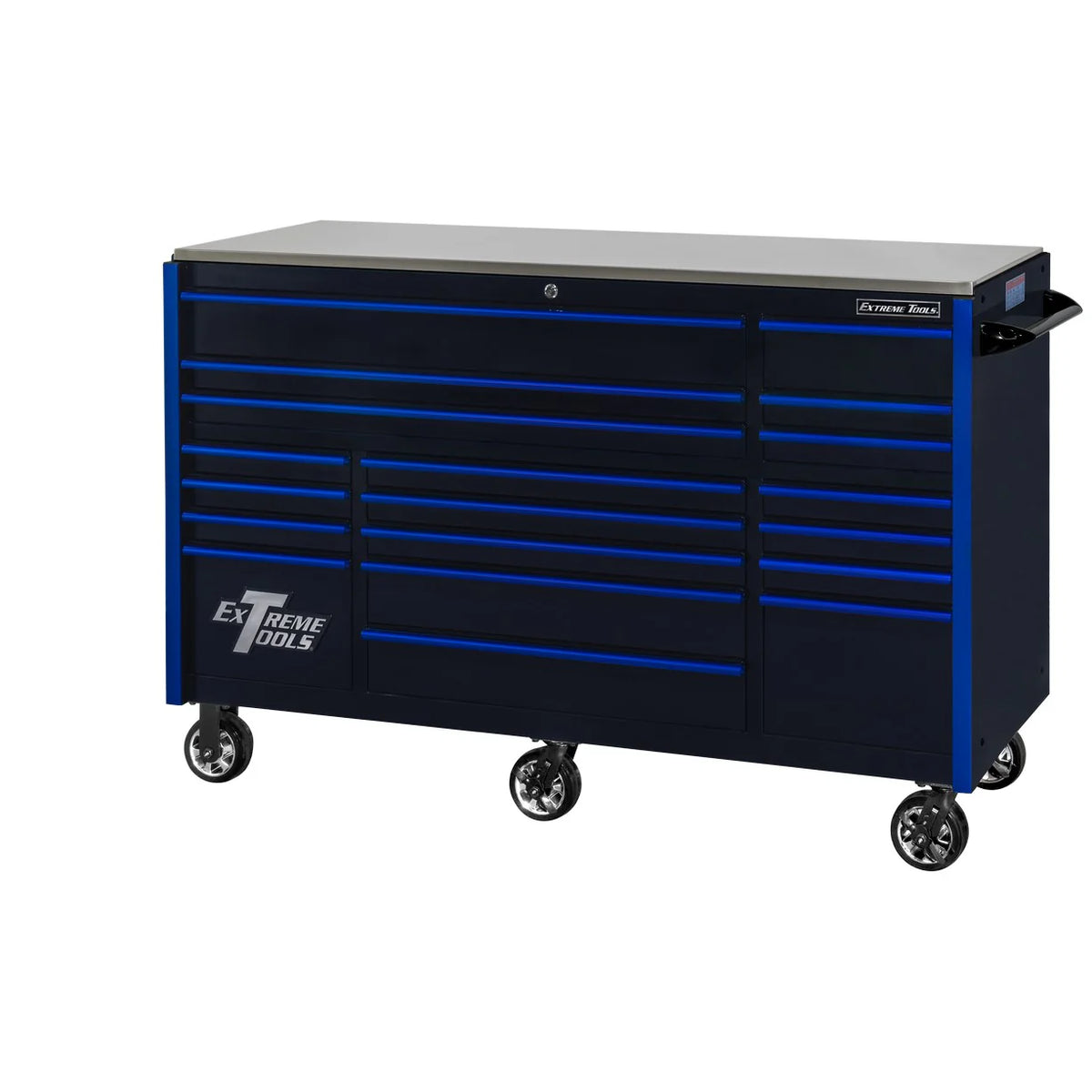 Extreme Tools 72-in x 30-in 19-Drawer Roller Cabinet With 250 lb Drawer Slides - RX723019RC-250