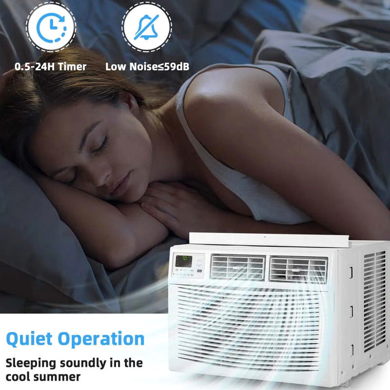 10000 Btu Quiet Window Air Conditioner With Remote Amp Eco Mode Energy Star Certified 3 In 1 Window Ac Unit With Dehumidifier