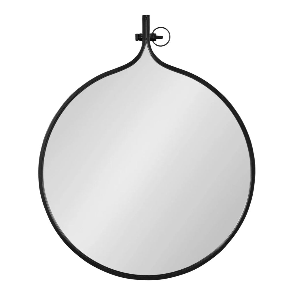 Modern Round Wall Mirror With Decorative Metal Frame