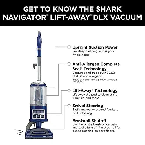 Shark Navigator Lift-Away Deluxe Upright Vacuum - NV360
