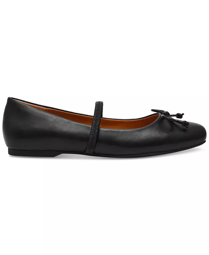 Women's Bow Mary Jane Ballet Flats - Round Toe, 0.5 Inch Heel