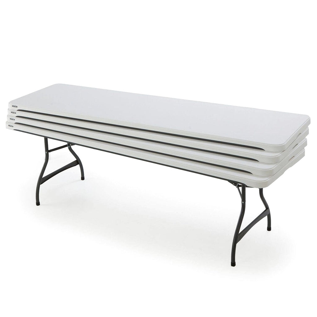 Lifetime 4-Pack Commercial Stacking 8 ft Folding Table - White (80344)