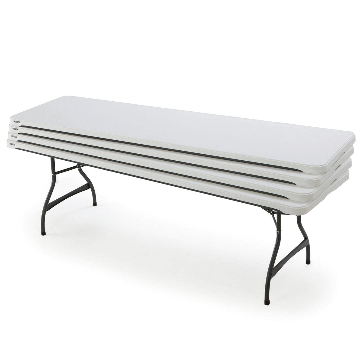 Lifetime 4-Pack Commercial Stacking 8 ft Folding Table - White (80344)