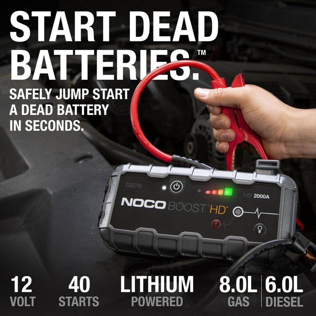 NOCO Boost HD GB70 2000A 12V UltraSafe Portable Lithium Jump Starter