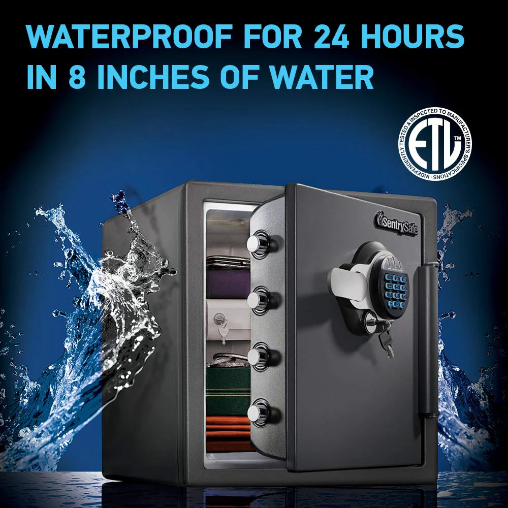 Digital Safe Box, Fireproof And Waterproof, 1.23 Cubic Feet, Alloy Steel