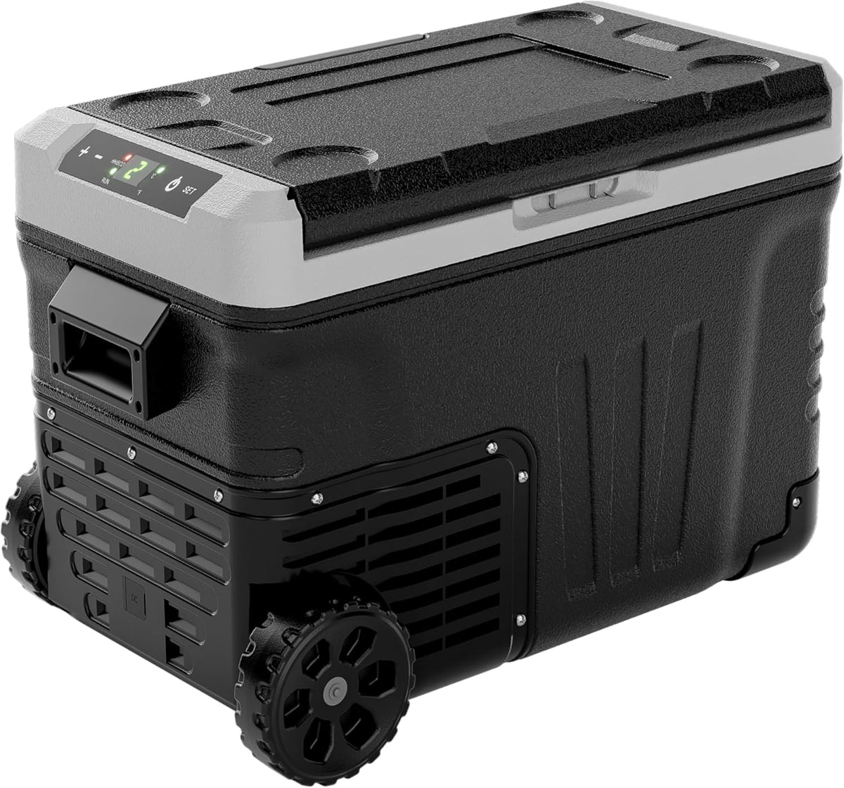 EUHOMY 37 Qt Portable Electric Refrigerator Freezer, 35 Liters, Black.Gray - CFB-35