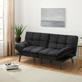 Mainstays Memory Foam Futon, Black Faux Suede Fabric