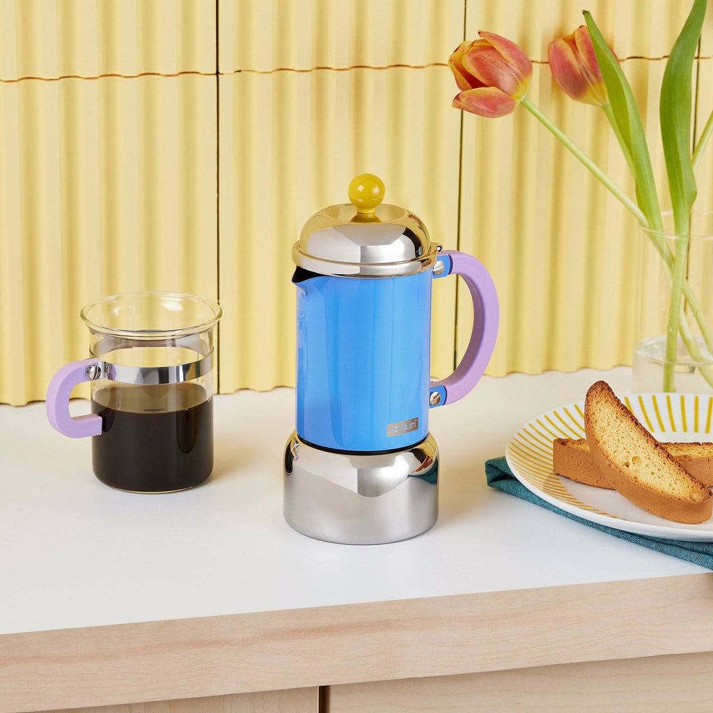 Bodum Chambord Stainless Steel Espresso Maker - Pale Blue