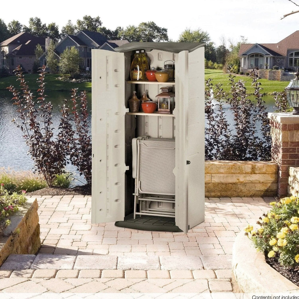 Rubbermaid Vertical Resin Weather Resistant Outdoor Storage Shed