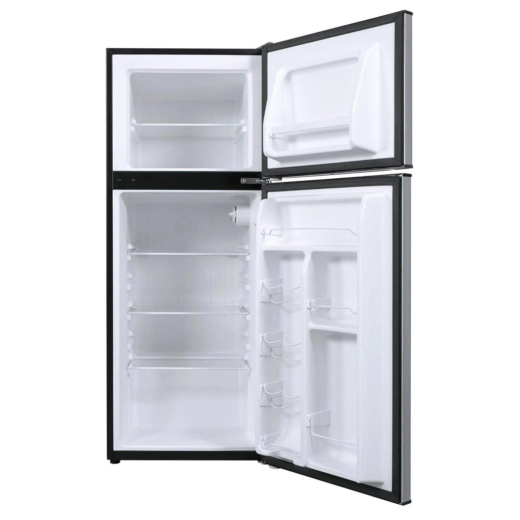 4.6. Cu ft Two Door Mini Refrigerator with Freezer, Stainless Steel