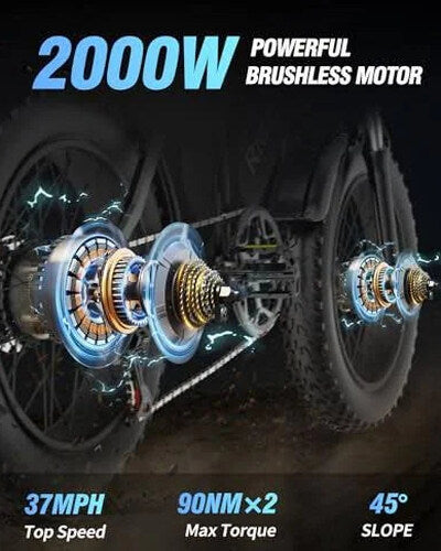 Dual Motor Electric Bike Q20PRO 2000W 52V 40Ah
