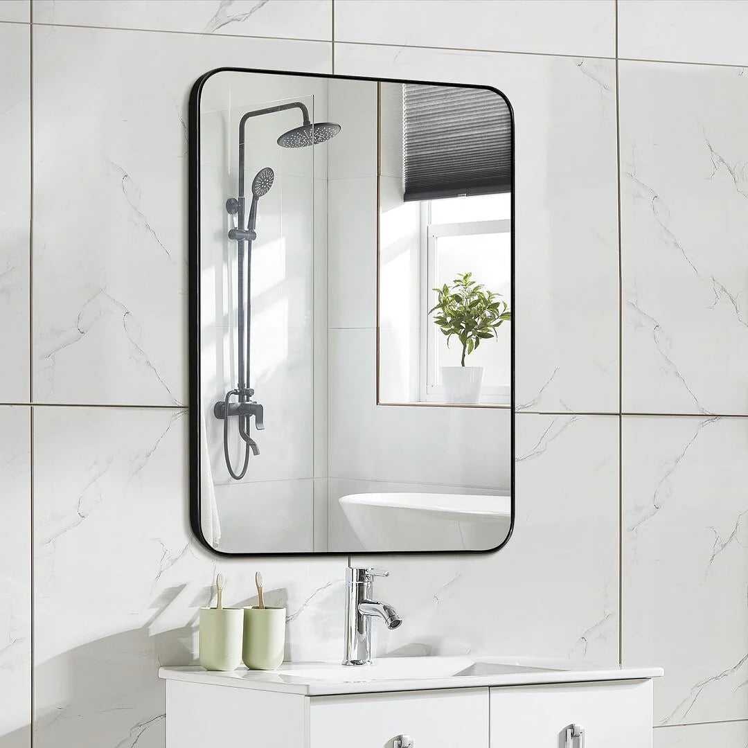 Metal Wall Mounted Decorative Mirror - Vertical Or Horizontal Hanging
