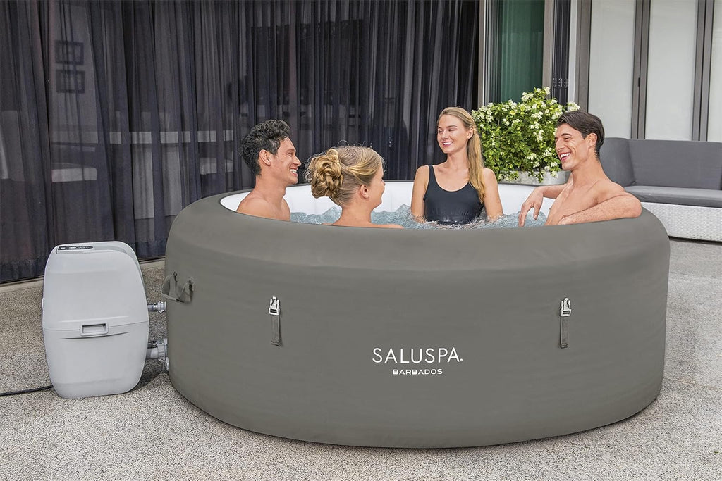 Bestway SaluSpa Miami Inflatable Hot Tub Spa, 71 x 26 in, 2-4 Person, Black - 60104E
