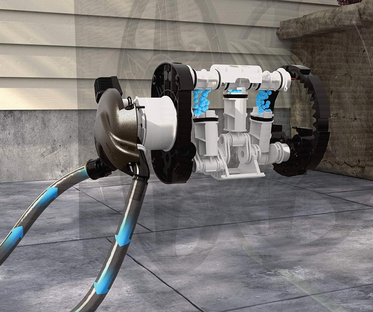 Suncast Aquawinder 125?? Wicker Garden Hose Reel ?C Lightweight Portable Hands ?C Free Water Powered Retractable Hose Reel ?C Java
