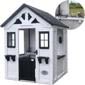 Backyard Discovery White Cedar Kids Playhouse With Play Kitchen - Sweetwater