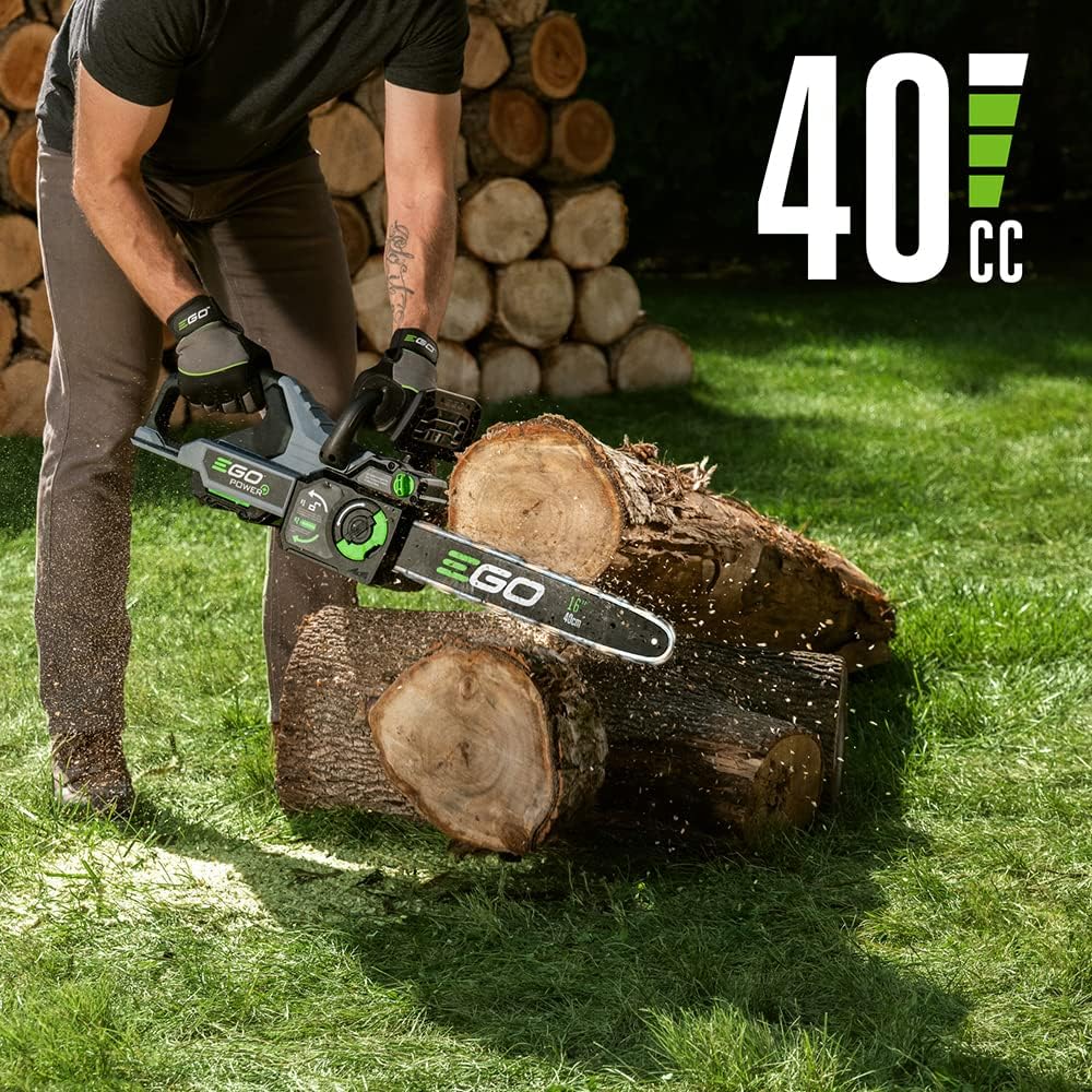 EGO POWER+ 16 Inch 56V Battery Powered Chainsaw With 4.0Ah Battery And Charger - CS1613