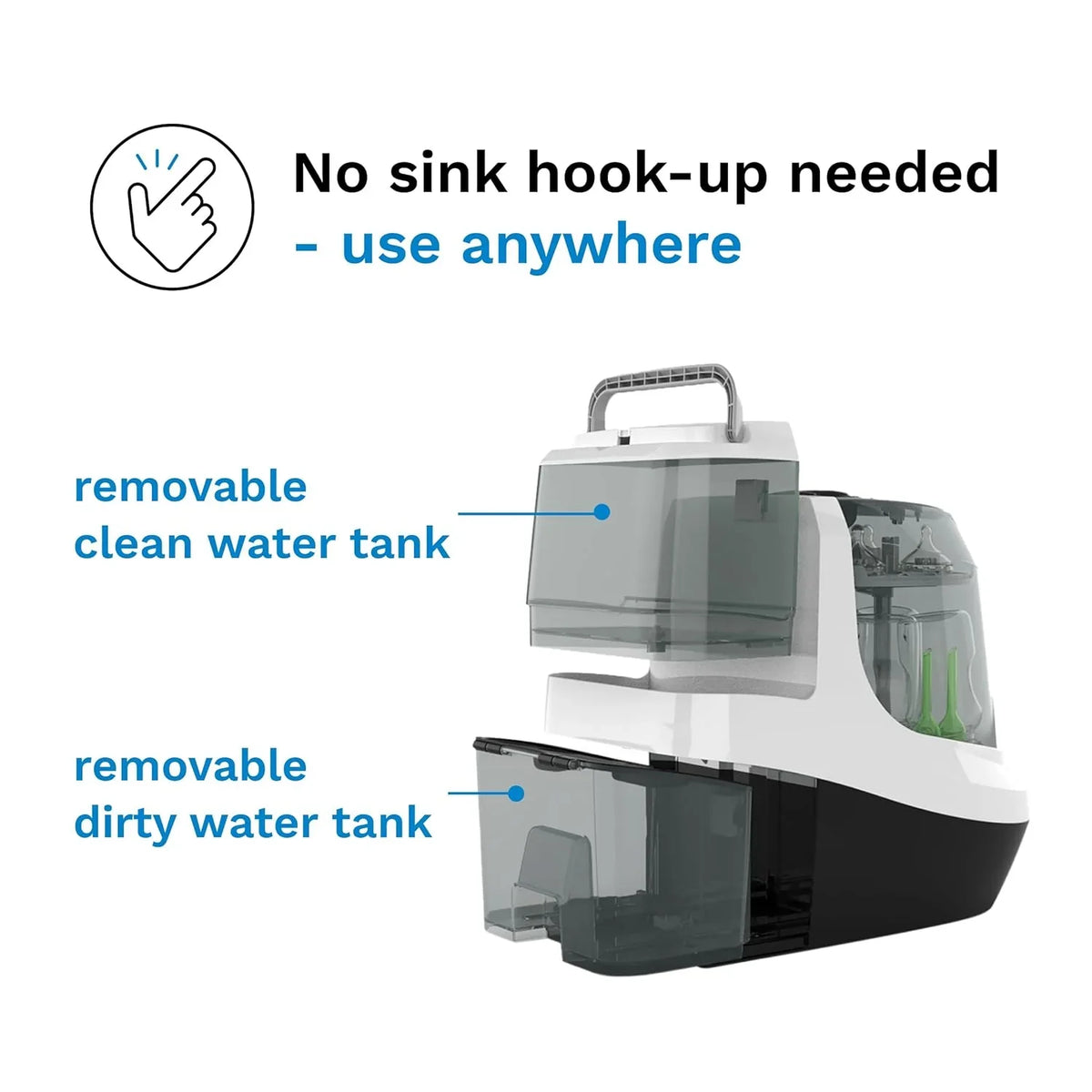 Baby Brezza Baby Bottle Washer Pro - Washer, Sterilizer & Dryer, Up To 4 Bottles