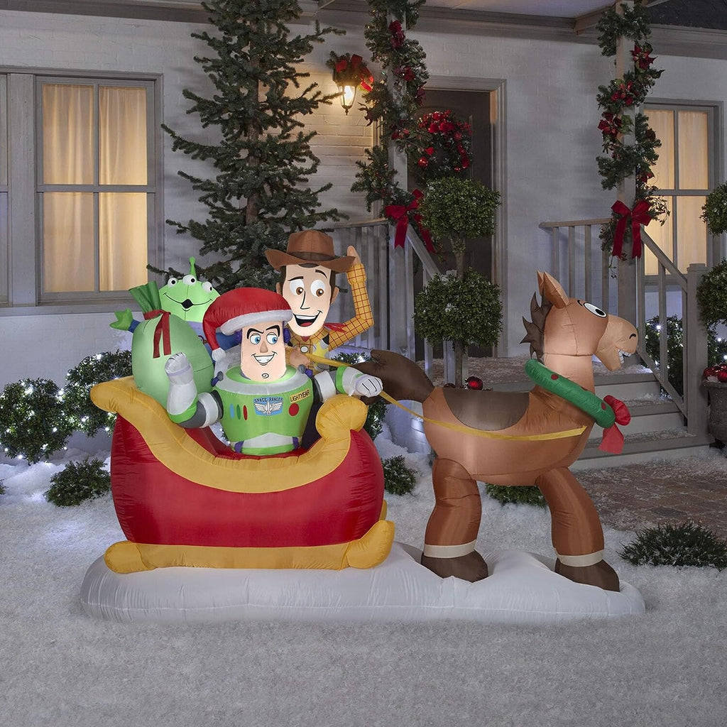Inflatable Toy Story with Sleigh Disney Christmas Inflatable Scene