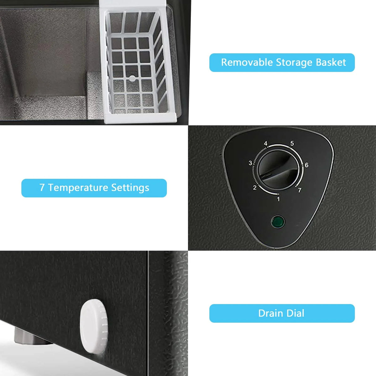 WANAI Chest Freezer 3.5 Cu. Ft. - Top Open Door