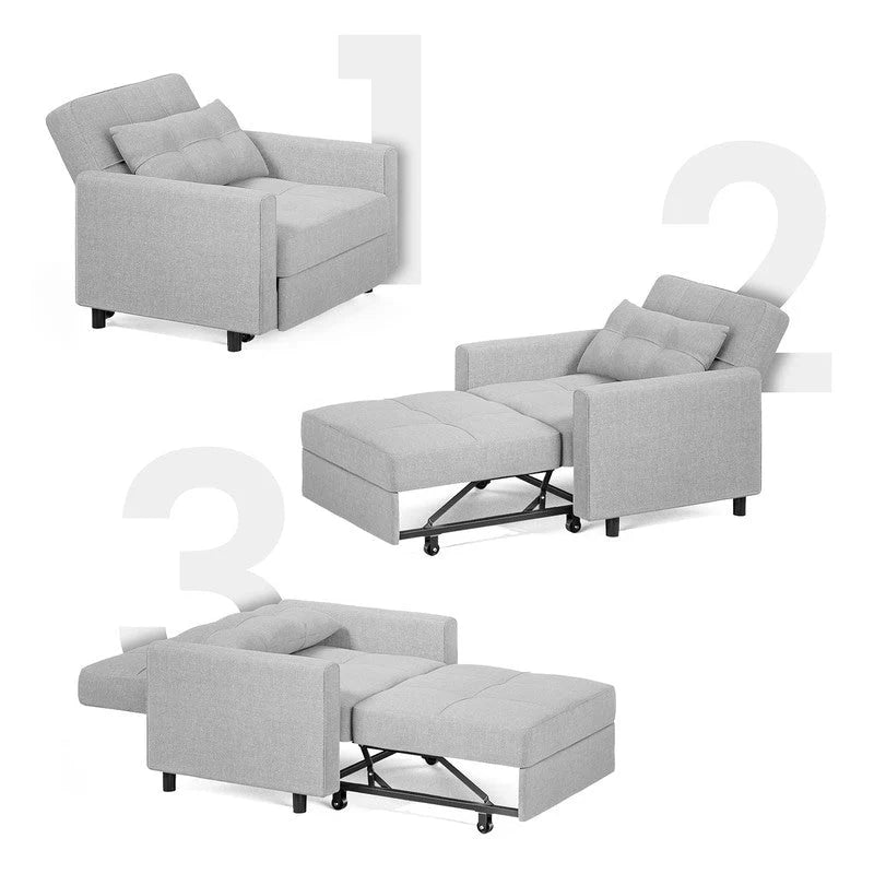 3-in-1 Adjustable Pull-Out Sleeper Sofa Bed With 330 Pounds Capacity