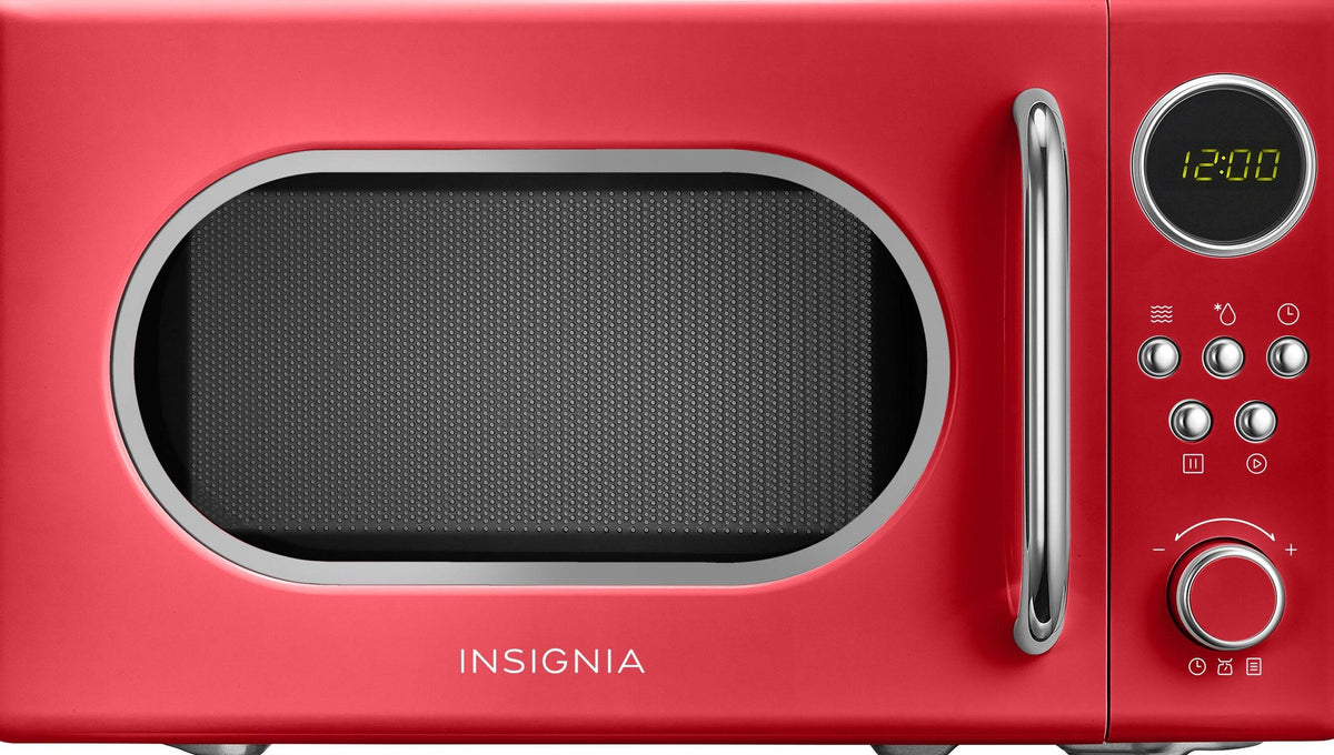 Insignia - 0.7 Cu. ft. Compact Microwave - Cherry Red