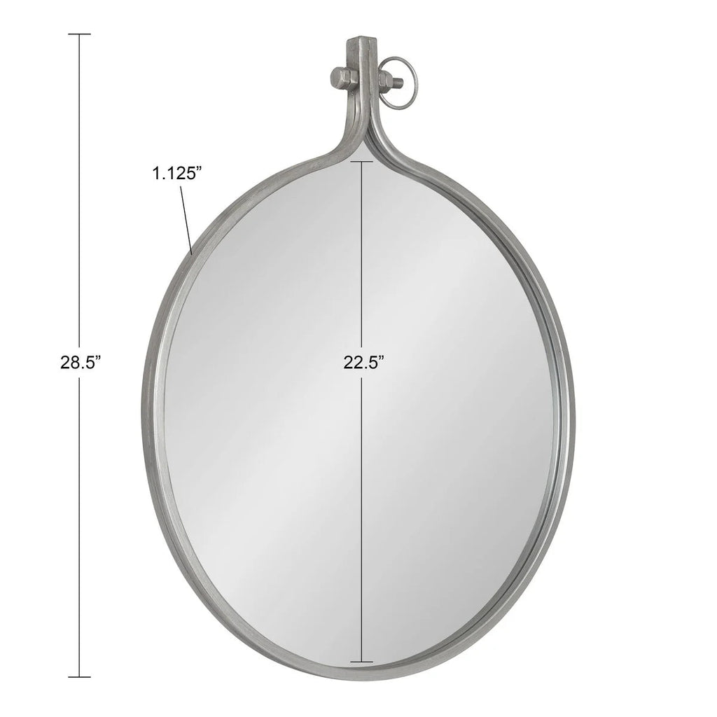 Modern Round Wall Mirror With Decorative Metal Frame
