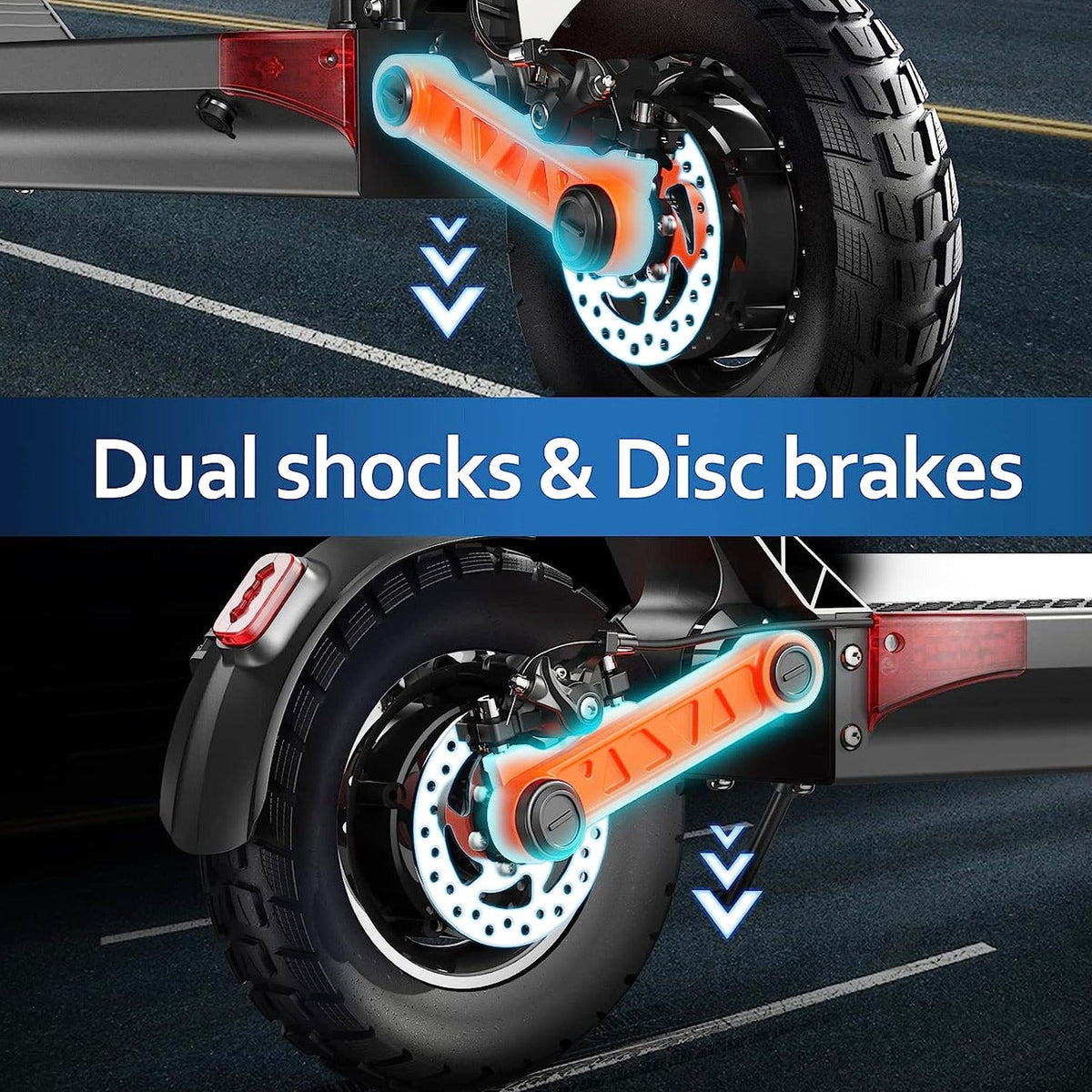 Up to 37 MPH Tire Hydraulic Brake Adult Electric Scooter