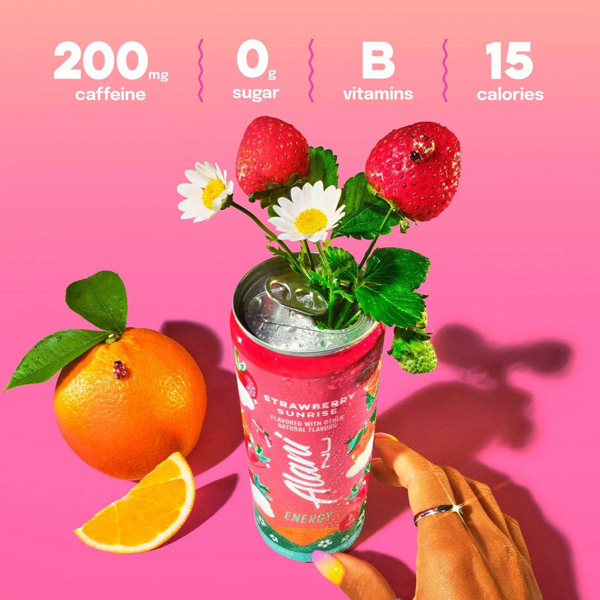 Energy Drink Strawberry Sunrise 12oz 24 Pack