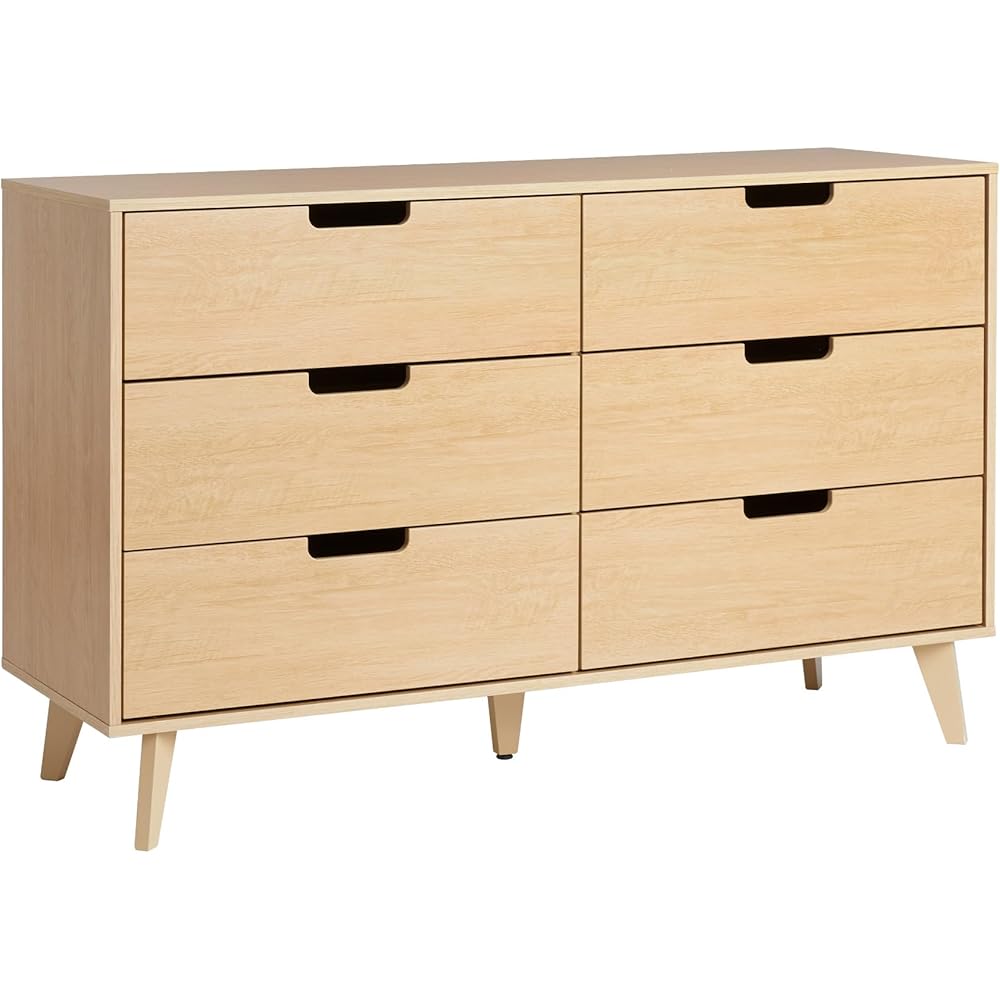 Walker Edison 6-Drawer Bedroom Dresser, 52 Inch, Riviera