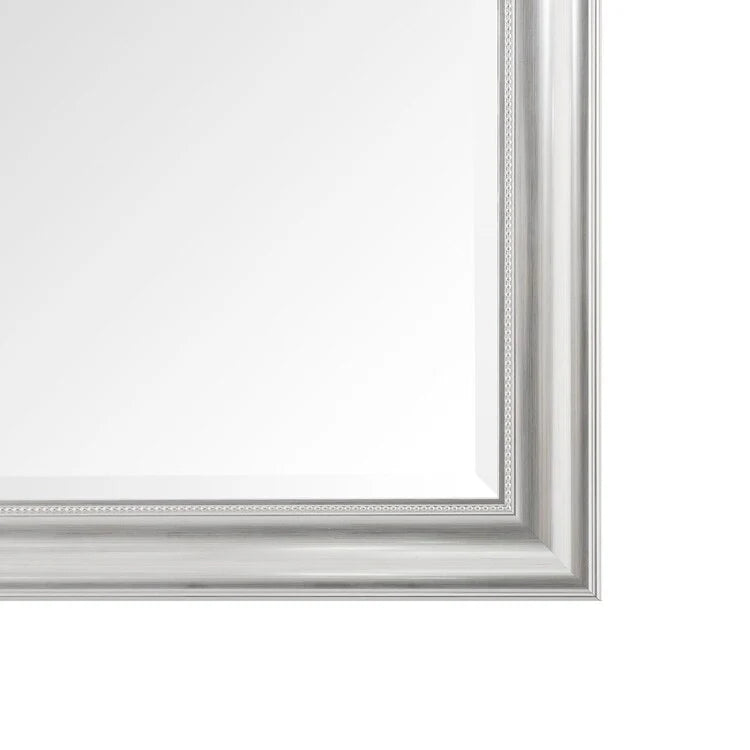 Full Length Beaded Frame Mirror, 66" H x 32" W - Freestanding Or Wall Mounted