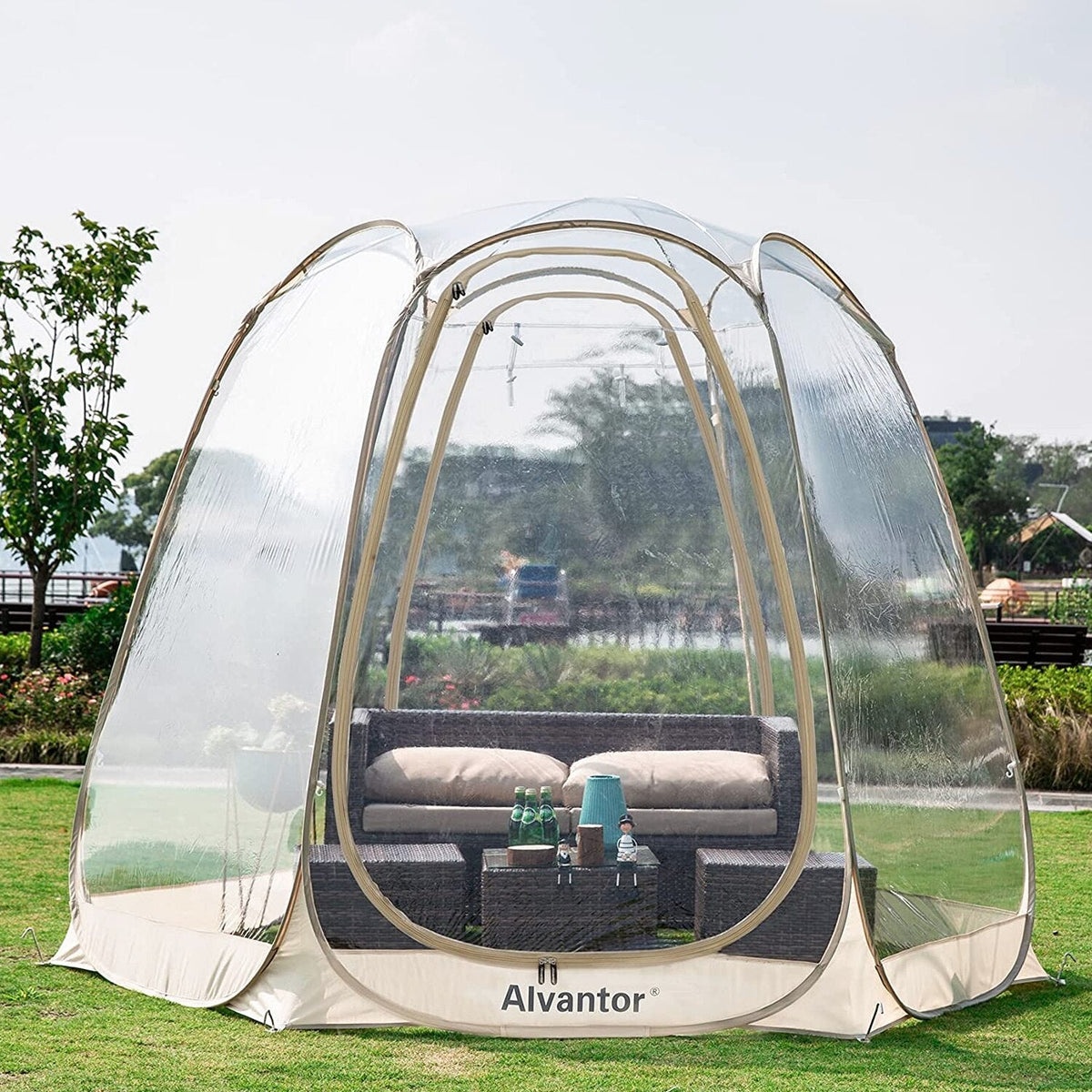 Alvantor Bubble Tent Pop Up Gazebo, 8-10 Person Igloo Dome Garden Patio Canopy Shelter