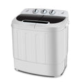 Super Deal Compact Mini Twin Tub Washing Machine, Portable Laundry Washer W/WASH and Spin Cycle Combo, Built-In Gravity Drain, 13lbs