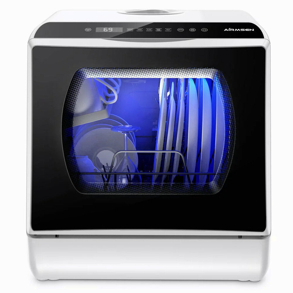 Portable Countertop Dishwasher with 5-Liter Built-In Water Tank and Air-Dry Function 5 Washing Programs