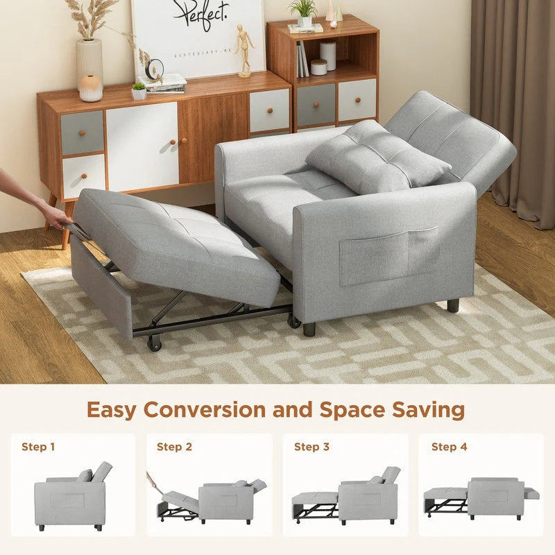 3-in-1 Adjustable Pull-Out Sleeper Sofa Bed With 330 Pounds Capacity