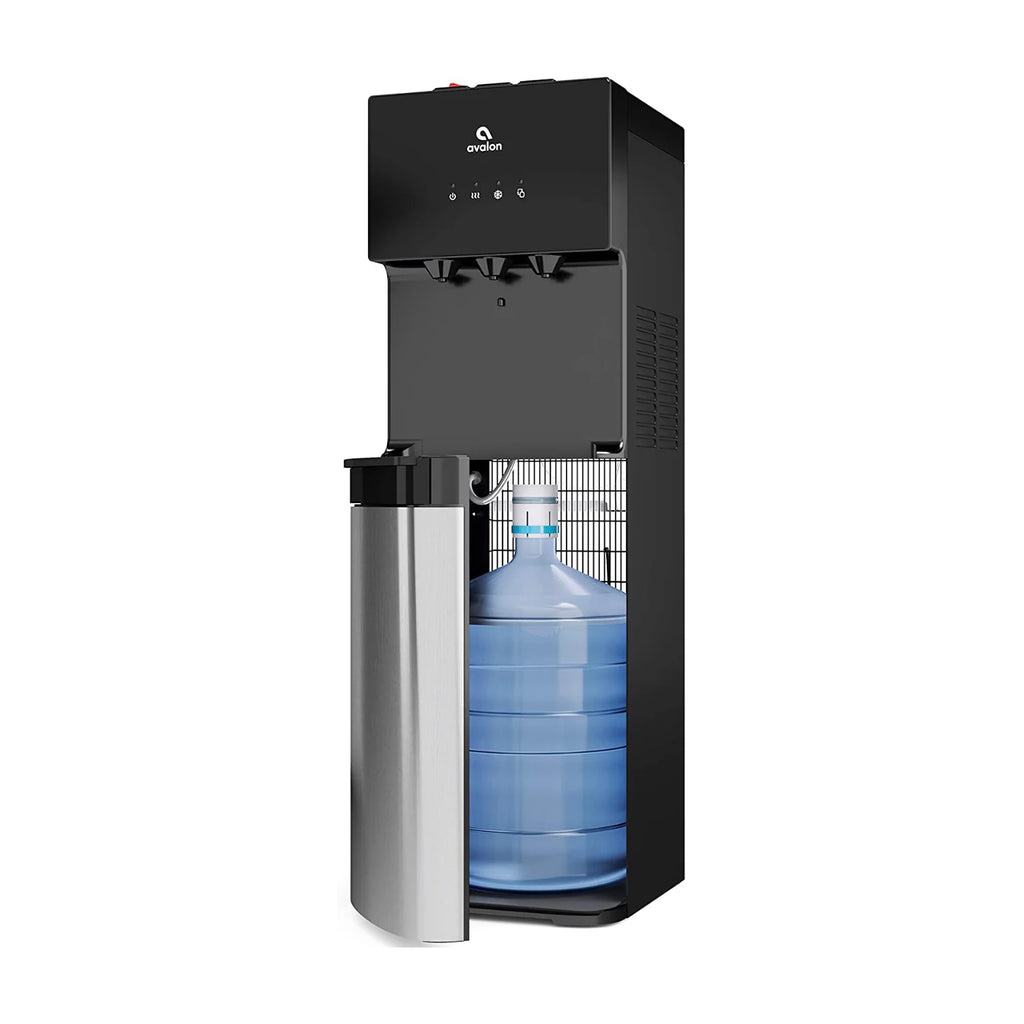 Avalon Bottom-Loading Water Cooler Dispenser, 3 Temperature Settings, Stainless Steel & Black