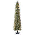 7 ft Pre-Lit Shelton Pencil Fir Artificial Christmas Tree, Clear LED Lights, by Holiday Time