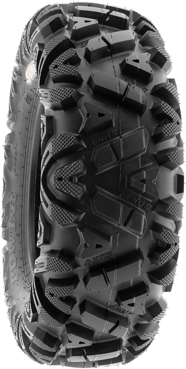 ATV UTV All-Terrain Replacement Tires Set Of 4, 25x8-12 Front And 25x10-12 Rear