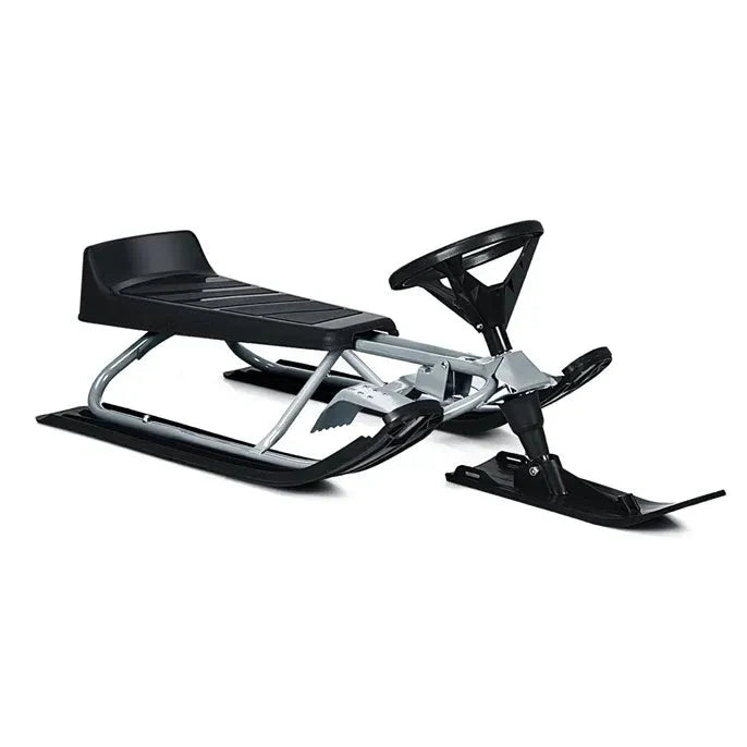Snow Racer Ski Sled Slider Board With Twin Brakes