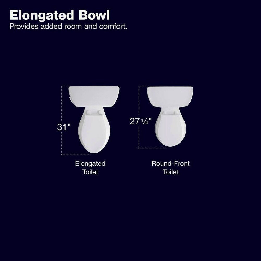 Extra Tall Highline Arc Complete Solution 2-piece 1.28 GPF Single Flush Elongated Toilet in White (Seat Included) 78305-0