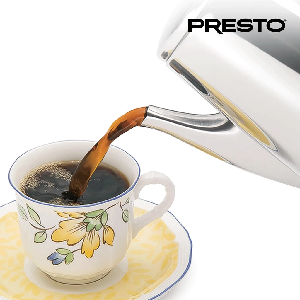 Presto Stainless Steel Coffee Maker, 12 Cup Robust Percolator Coffee, Silver - 2.79