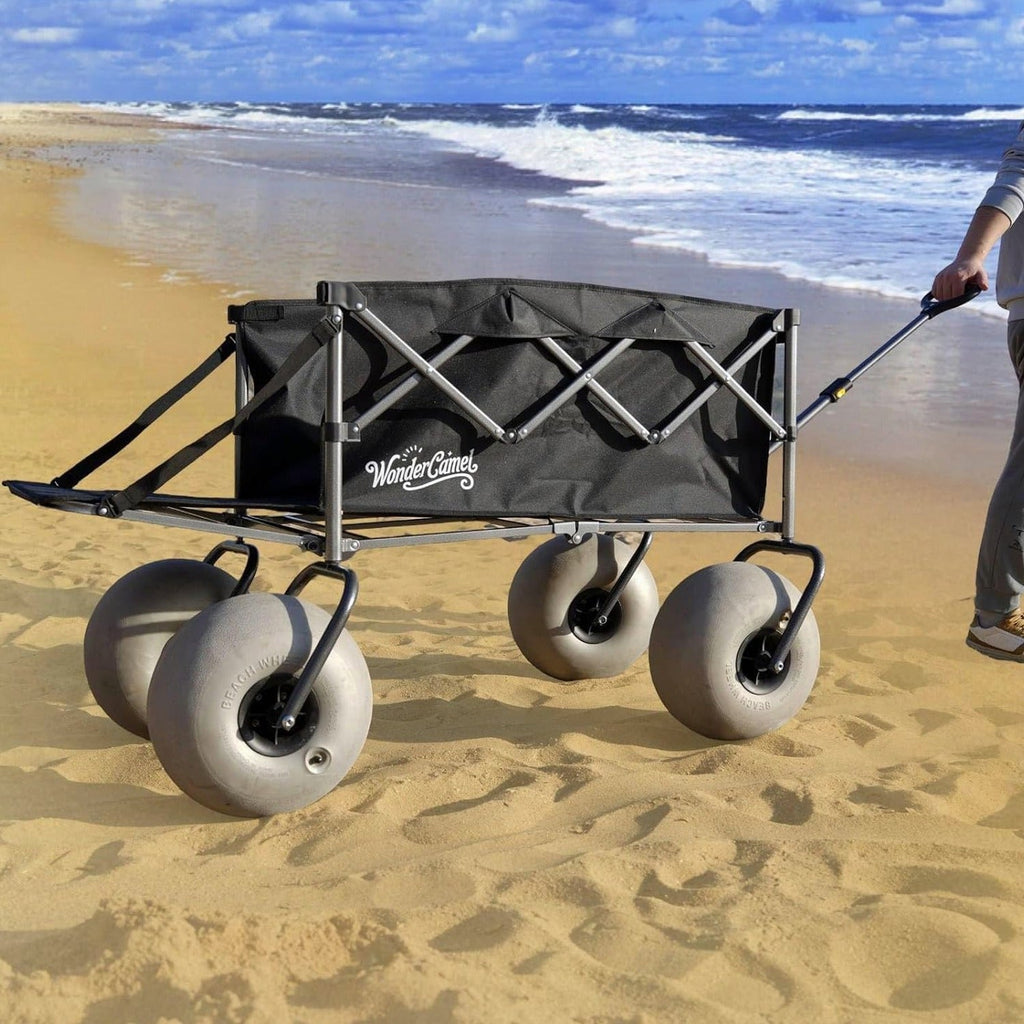 Beach Wagon with 13" Balloon Wheels, Collapsible, All-Terrain, 185L