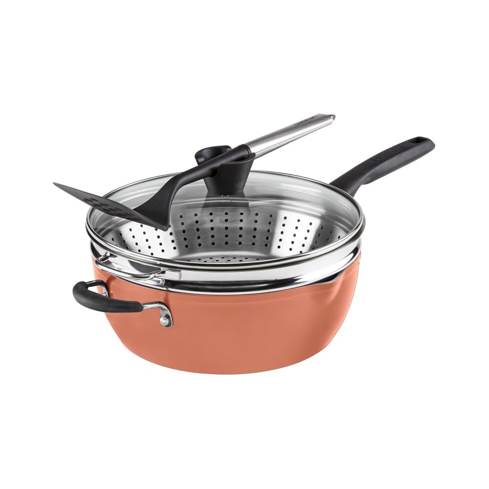 Cuisinart Preferred Pan 4-Piece Set, 4.5 Qt, Sienna Sky