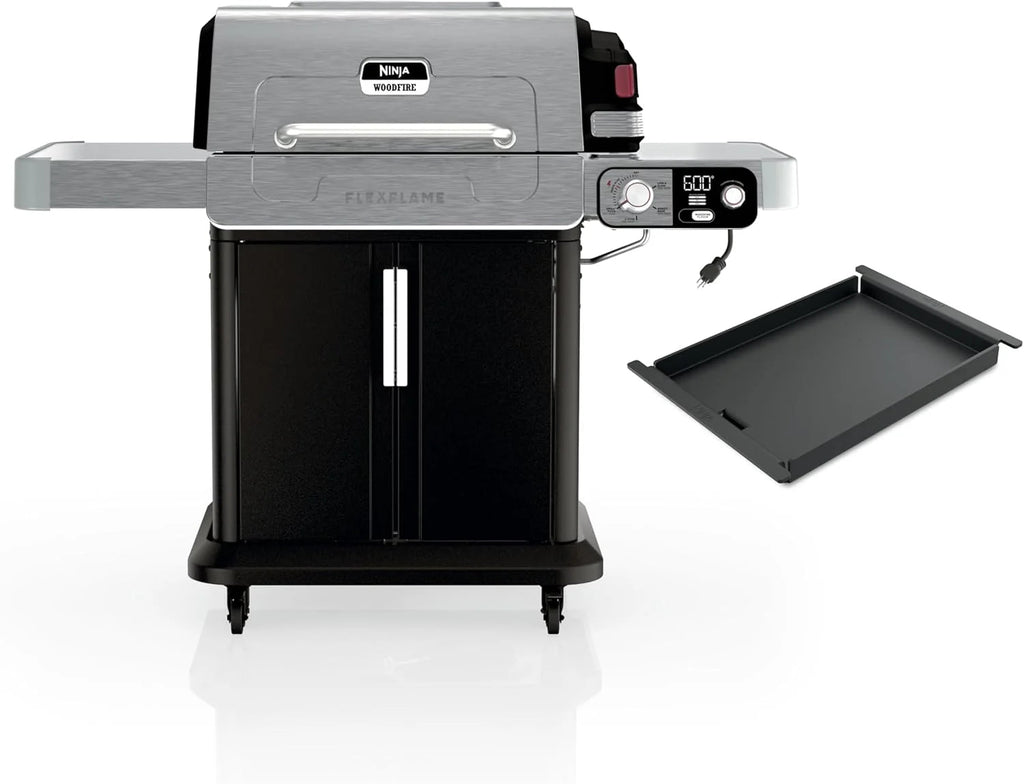 5-in-1 Electric and Propane 3-Burner Outdoor Grill and Smoker, Stainless Steel