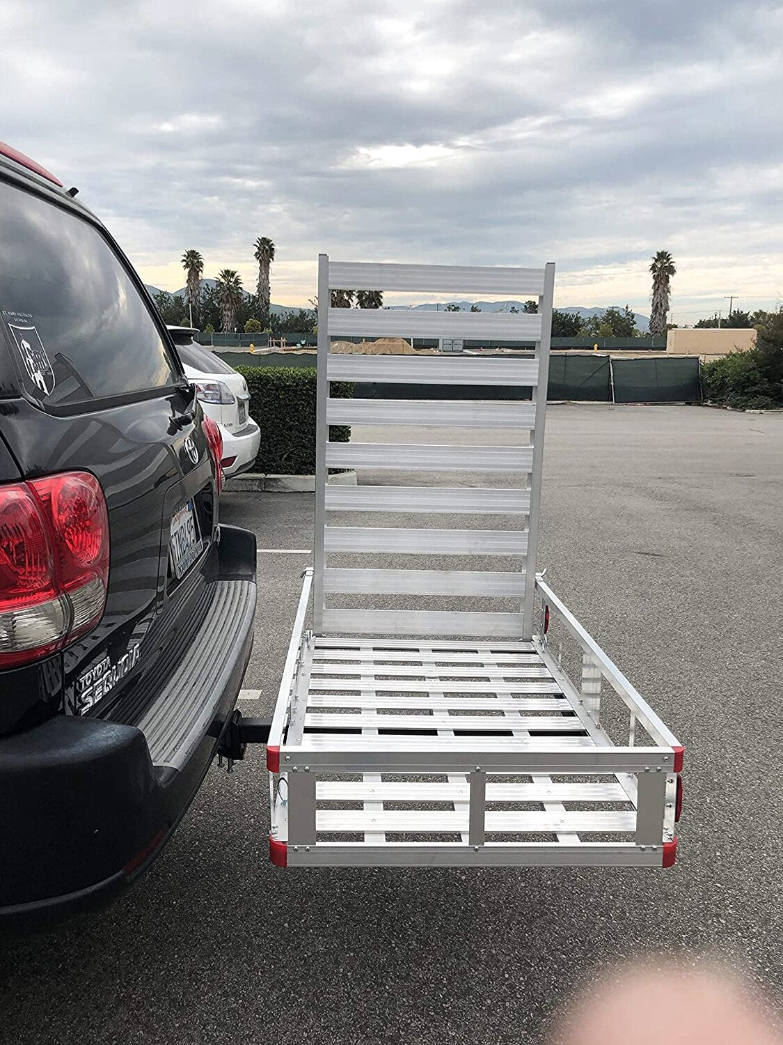 80779 Aluminum Hitch Mount Cargo Carrier with 47′′ Long Ramp, 1 Pack