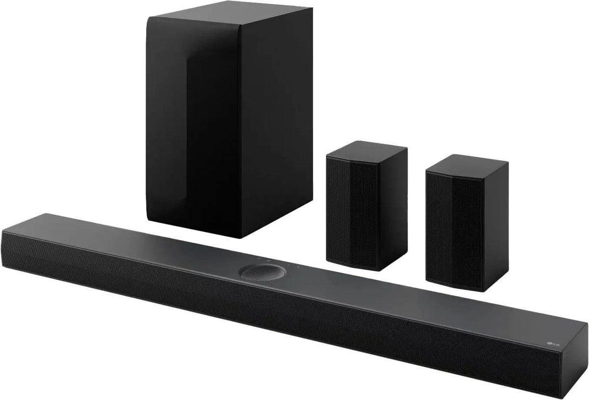 5.1.1-Channel Home Theater Soundbar With Wireless Subwoofer And Rear Speakers - Dolby Atmos, Black