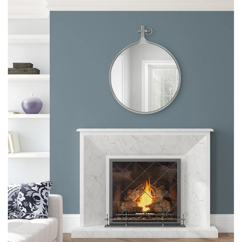 Modern Round Wall Mirror With Decorative Metal Frame