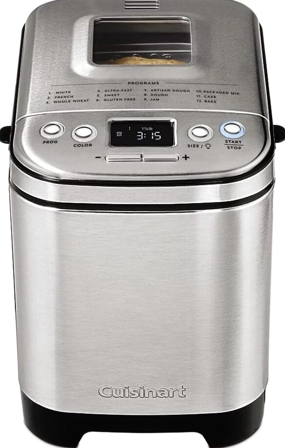 Cuisinart Bread Maker Machine, Compact and Automatic, Up to 2lb Loaves