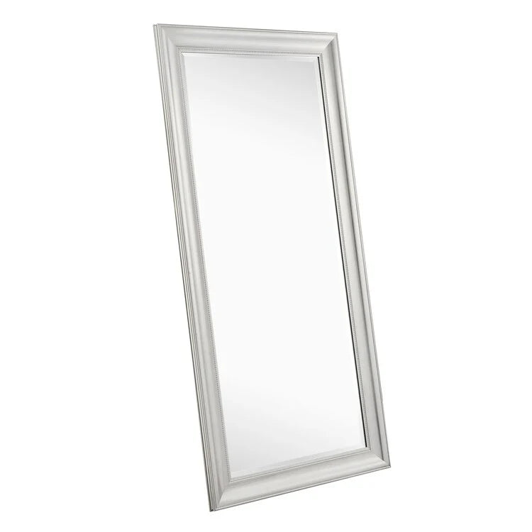 Full Length Beaded Frame Mirror, 66" H x 32" W - Freestanding Or Wall Mounted