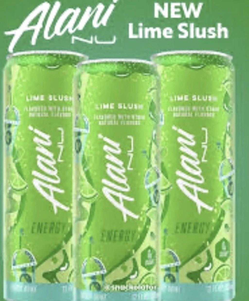 Energy Drink, Lime Slush Flavor, 12 Pack (12fl oz Cans), Sugar Free, Low Calories, 200mg Caffeine